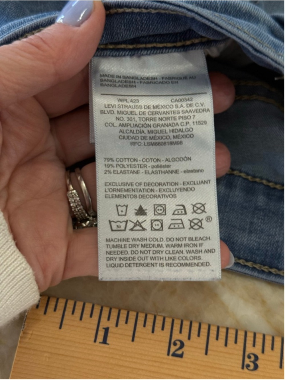 Women's DENIZEN from Levi's Blue Mid Rise Bootcut Jeans Size 30 - Picture 8 of 11